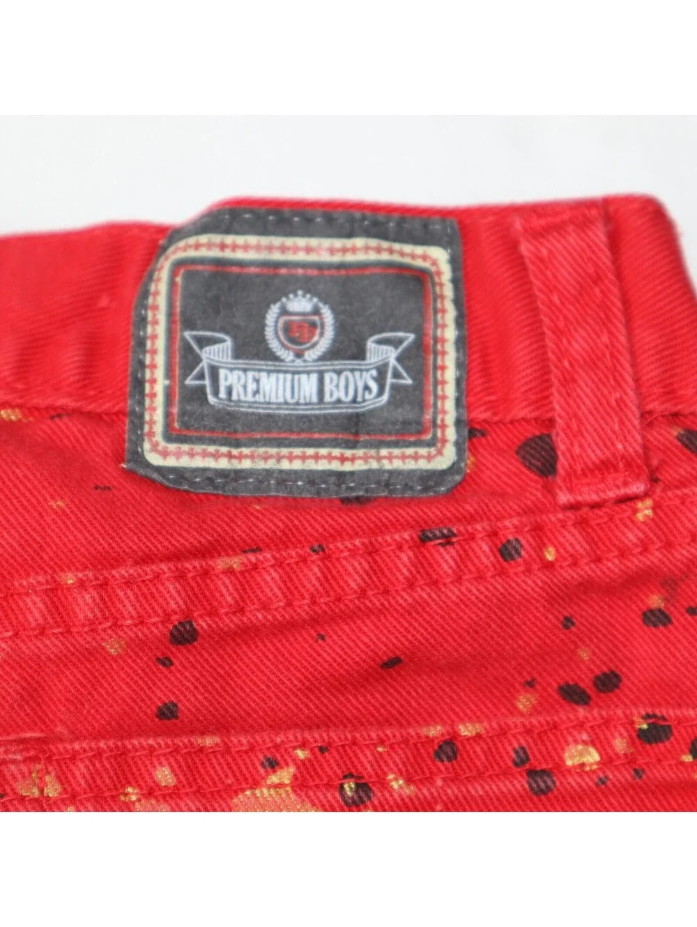 No Boundaries Boys Pants Size 6 Red Splatter Print